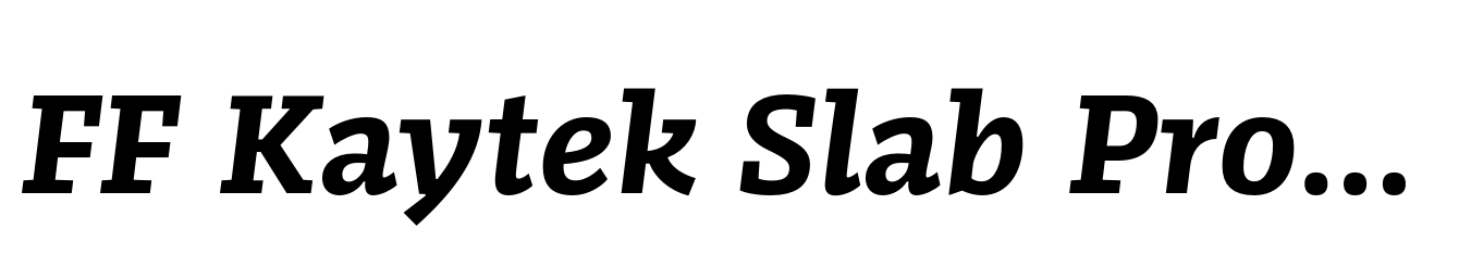 FF Kaytek Slab Pro Bold Italic